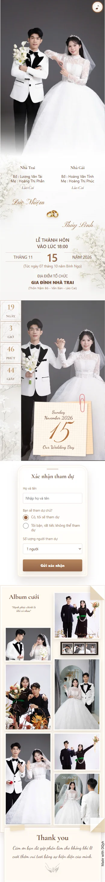 Preview thiệp nhà trai của Đức Nhiệm và Thúy Linh