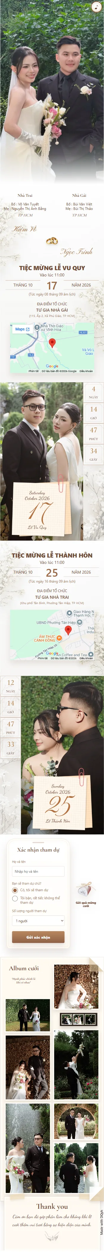 Preview thiệp cưới chung của Kiệm Võ và Ngọc Trinh